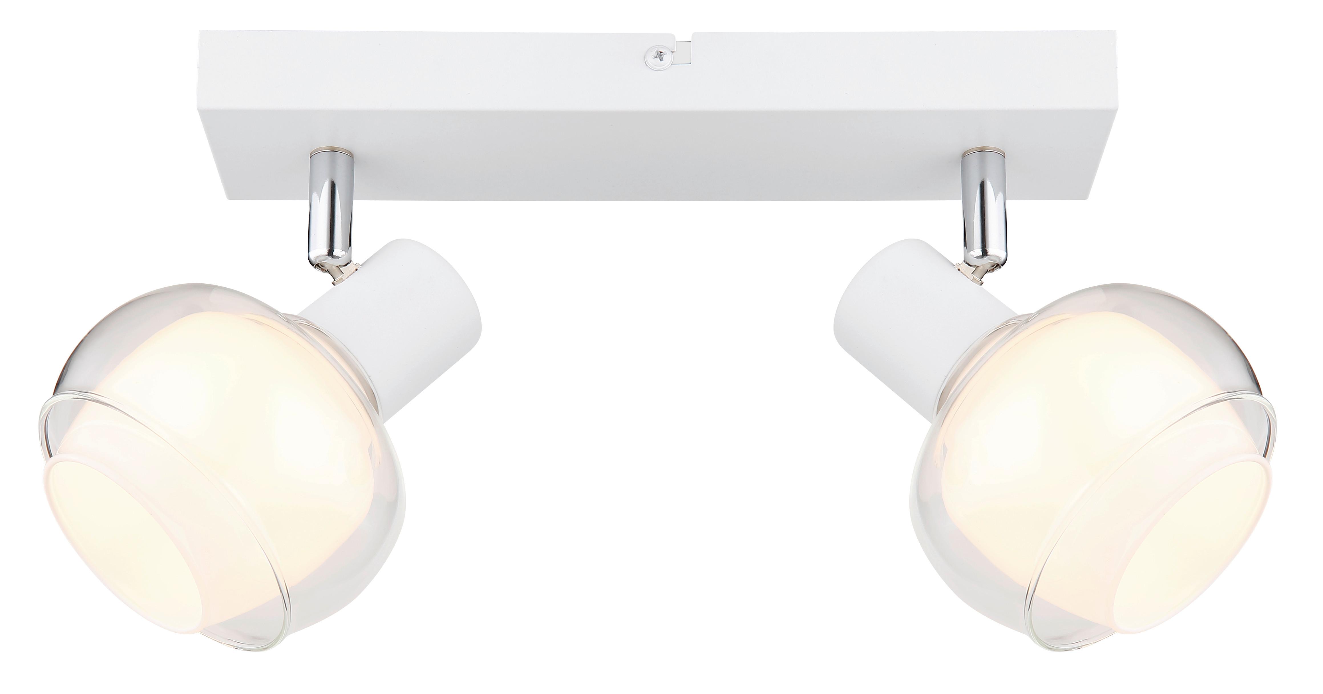 Reflektor Tokki - barve kroma/bela, Design, kovina/steklo (26/10,5/13,5cm) - Globo