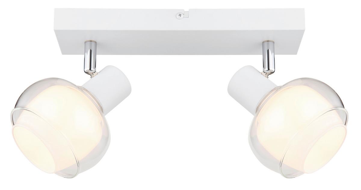 Reflektor Tokki - barve kroma/bela, Design, kovina/steklo (26/10,5/13,5cm) - Globo