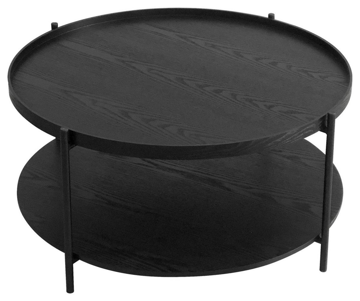 Stolić Troy - crna, Moderno, drvni materijal/metal (79/39cm) - Modern Living