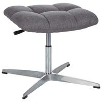 Bürohocker Saranto Grau - Silberfarben/Grau, MODERN, Textil/Metall (47/49/47cm) - MID.YOU