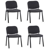 Set Konferenčnih Stolov Xt 600, Antracit, 4-Delni - črna/antracit, Basics, kovina/tekstil (58/84/48cm) - MID.YOU