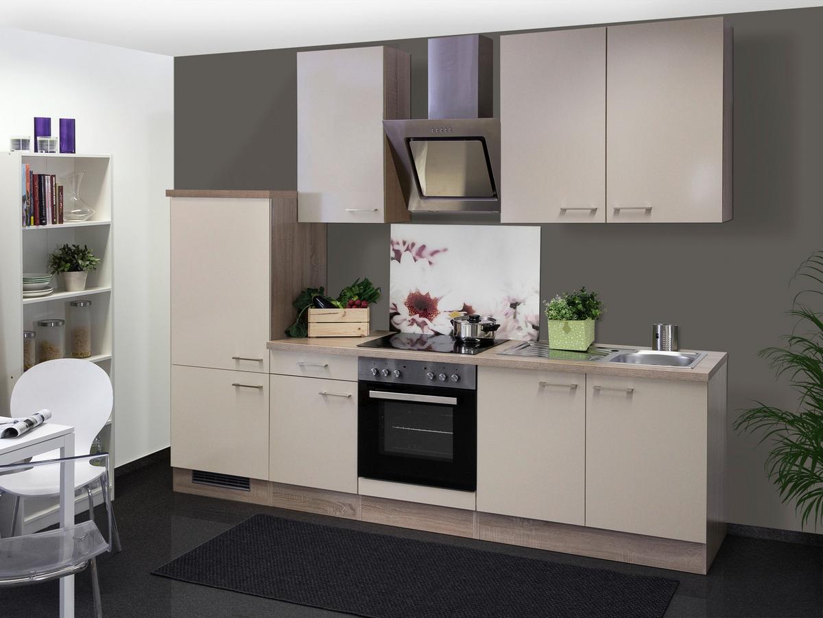 Geräteumbauschrank "Nepal" , Kaschmir/Sonoma Eiche - Kaschmir/Edelstahlfarben, MODERN, Holzwerkstoff/Metall (60/162/60cm) - FlexWell