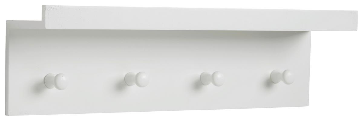 Cuier cu montare pe perete BENNY - alb, Modern, material pe bază de lemn (40/12/10cm) - Modern Living