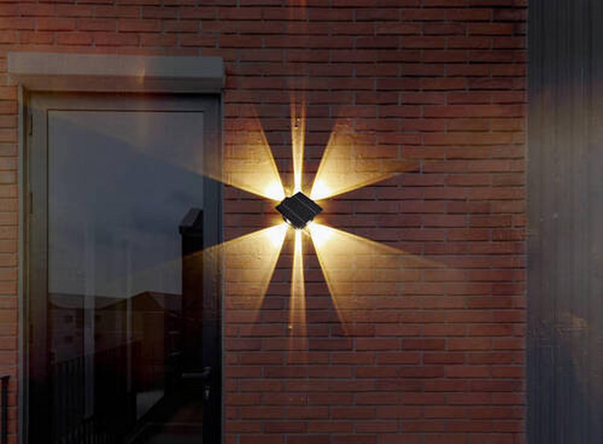 Solarna Svetilka Solar, S Sijalko - črna/prozorno, Design, umetna masa (13,1/7/13,1cm) - Globo