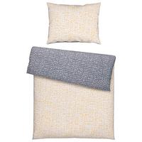 Wendebettwäsche Luise in Grau/Weiß/Gelb ca. 140x200cm - Currygelb/Weiß, MODERN, Textil (140/200cm) - Modern Living