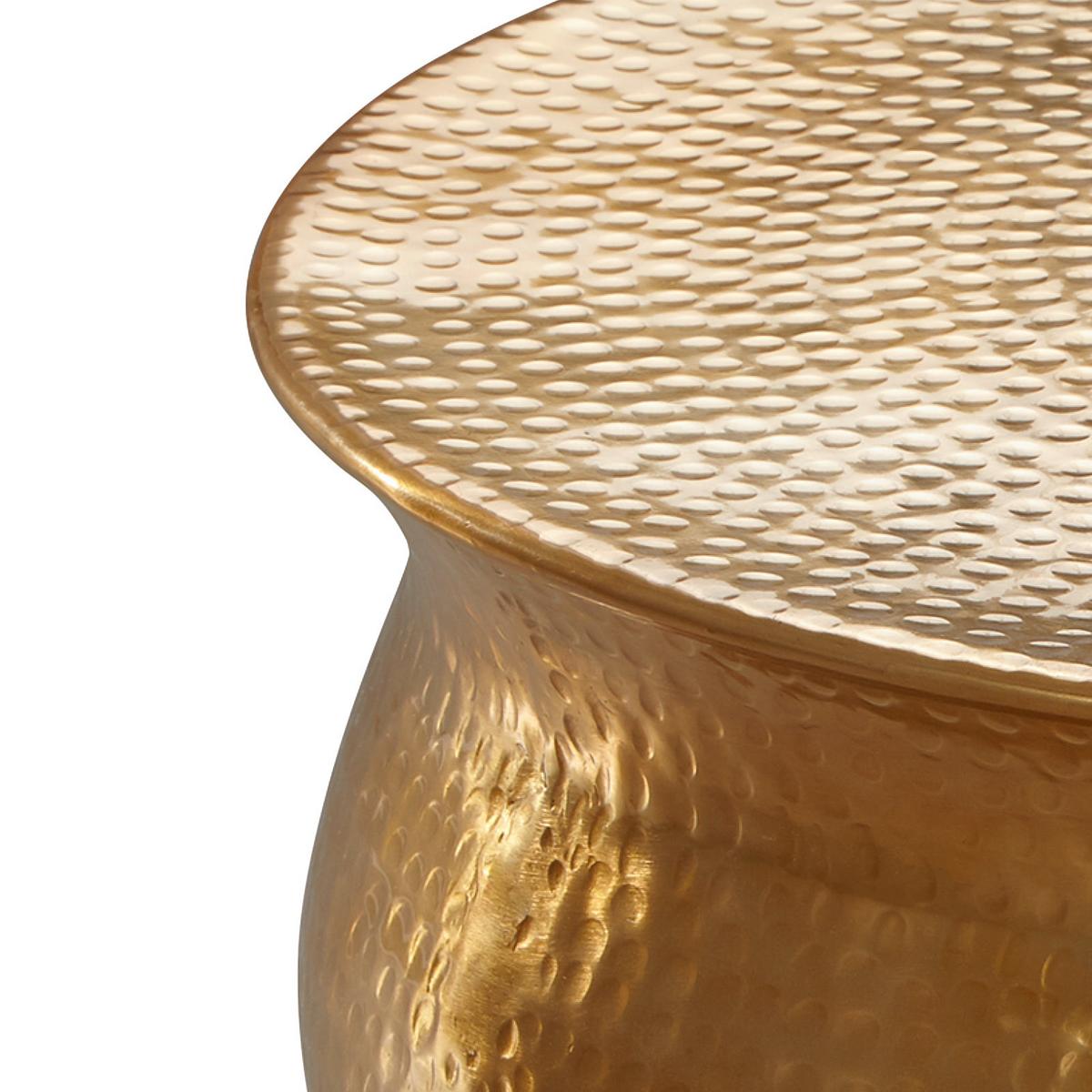 Klubska Miza Karam - zlate barve, Trendi, kovina (60/60/30,5cm) - MID.YOU