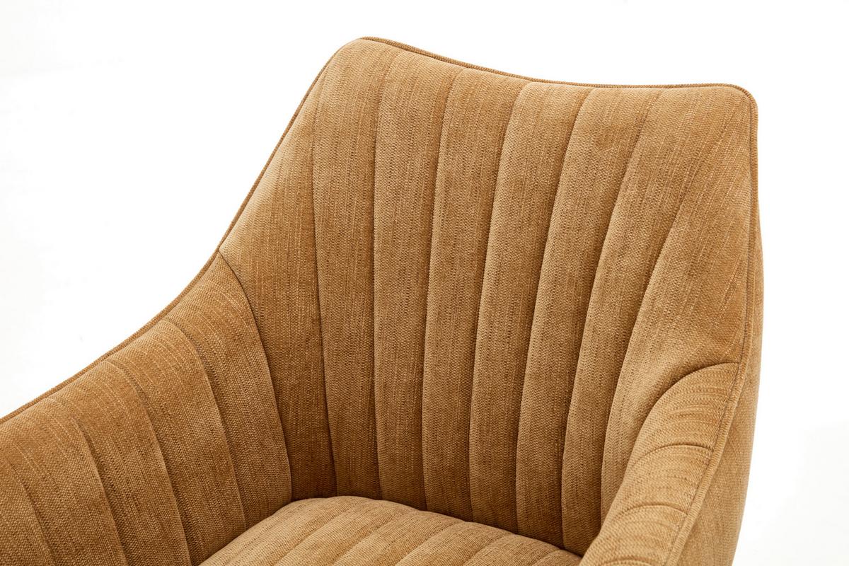 Armlehnstuhl Trient Senfgelb - Currygelb/Senfgelb, MODERN, Textil/Metall (63/88/62cm) - Premium Living