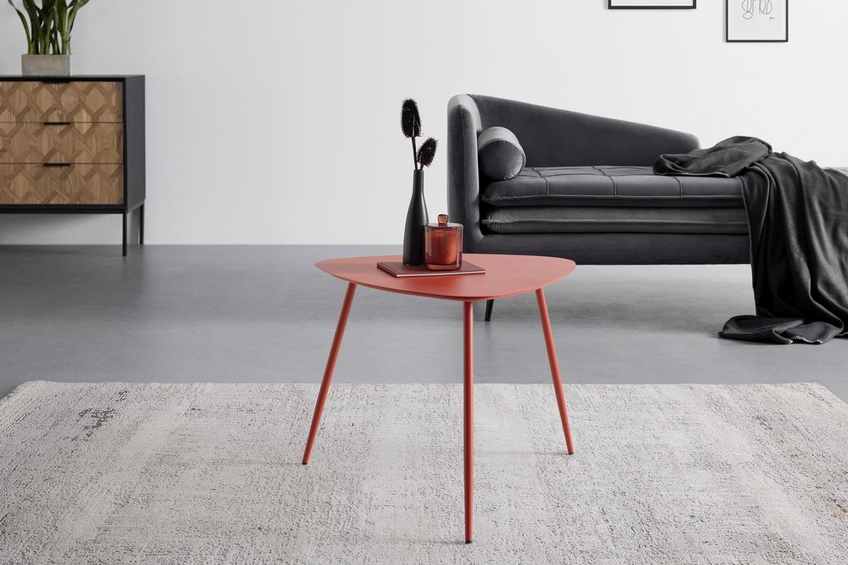 Dohányzóasztal Fine - narancs, Modern, fém (56/45,5/57,5cm) - Mömax