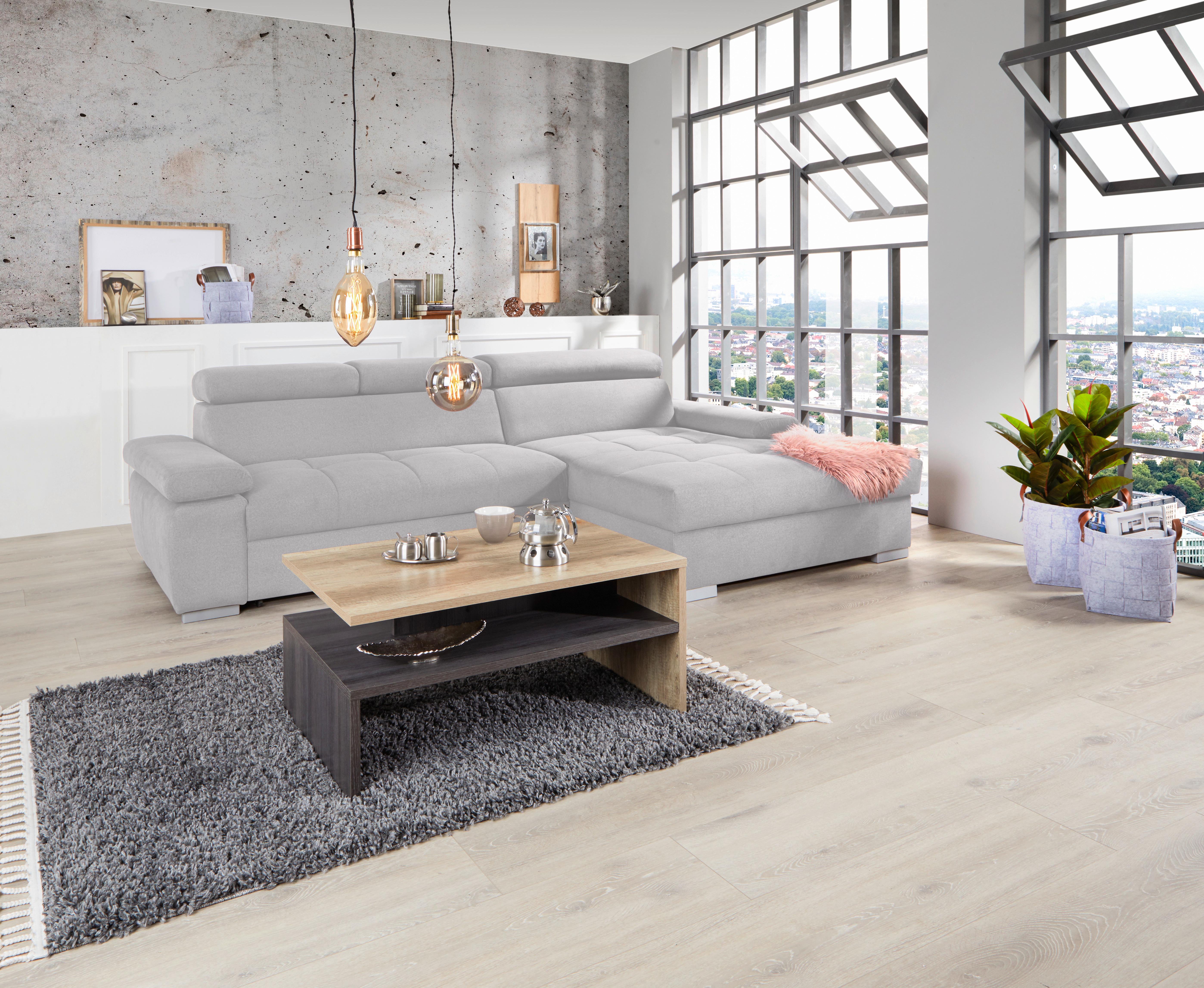 Kutna Garnitura Perry - srebrne boje, Design, tekstil/drvo (292/183cm) - Modern Living