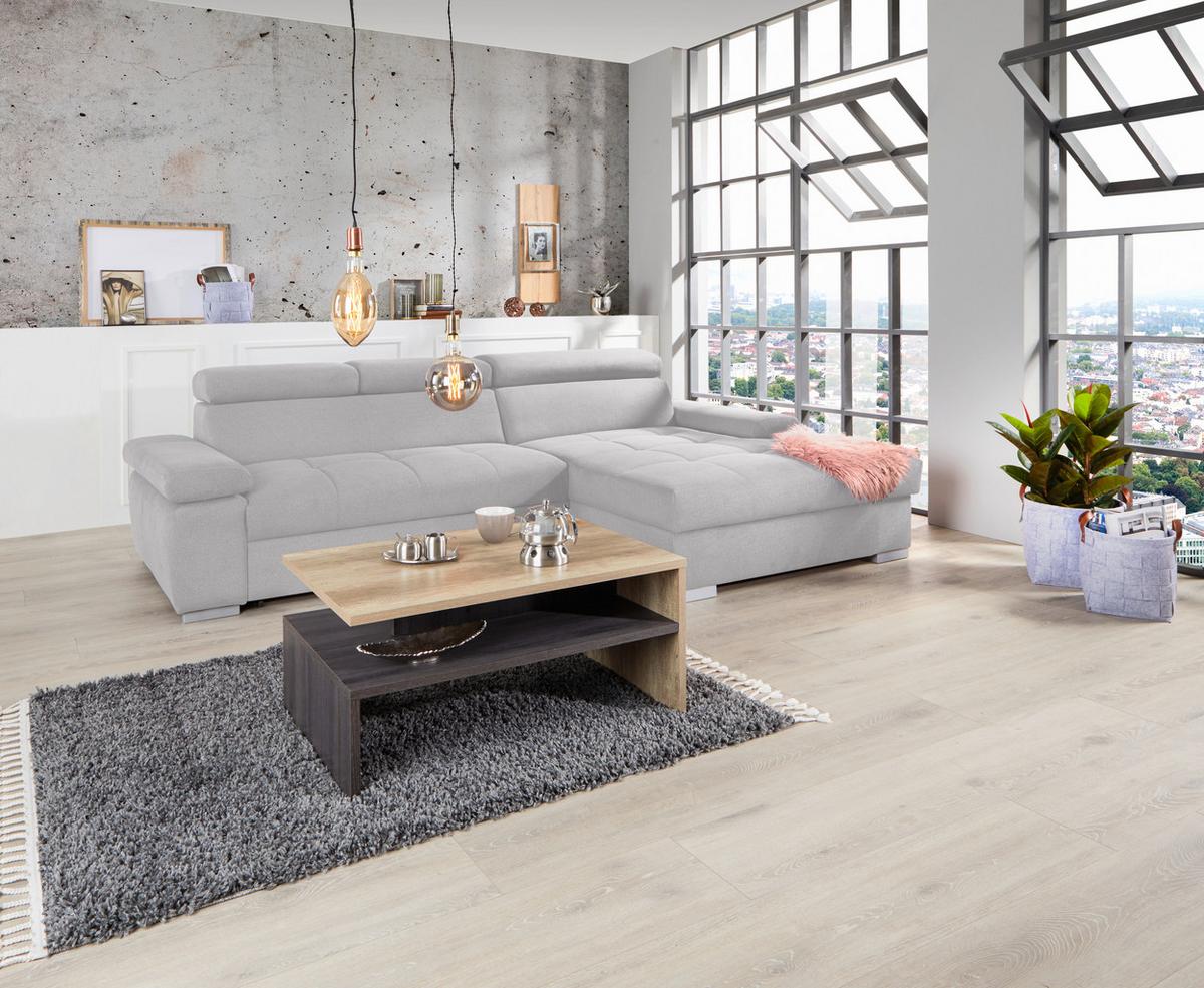 Kutna Garnitura Perry - srebrne boje, Design, tekstil/drvo (292/183cm) - Modern Living