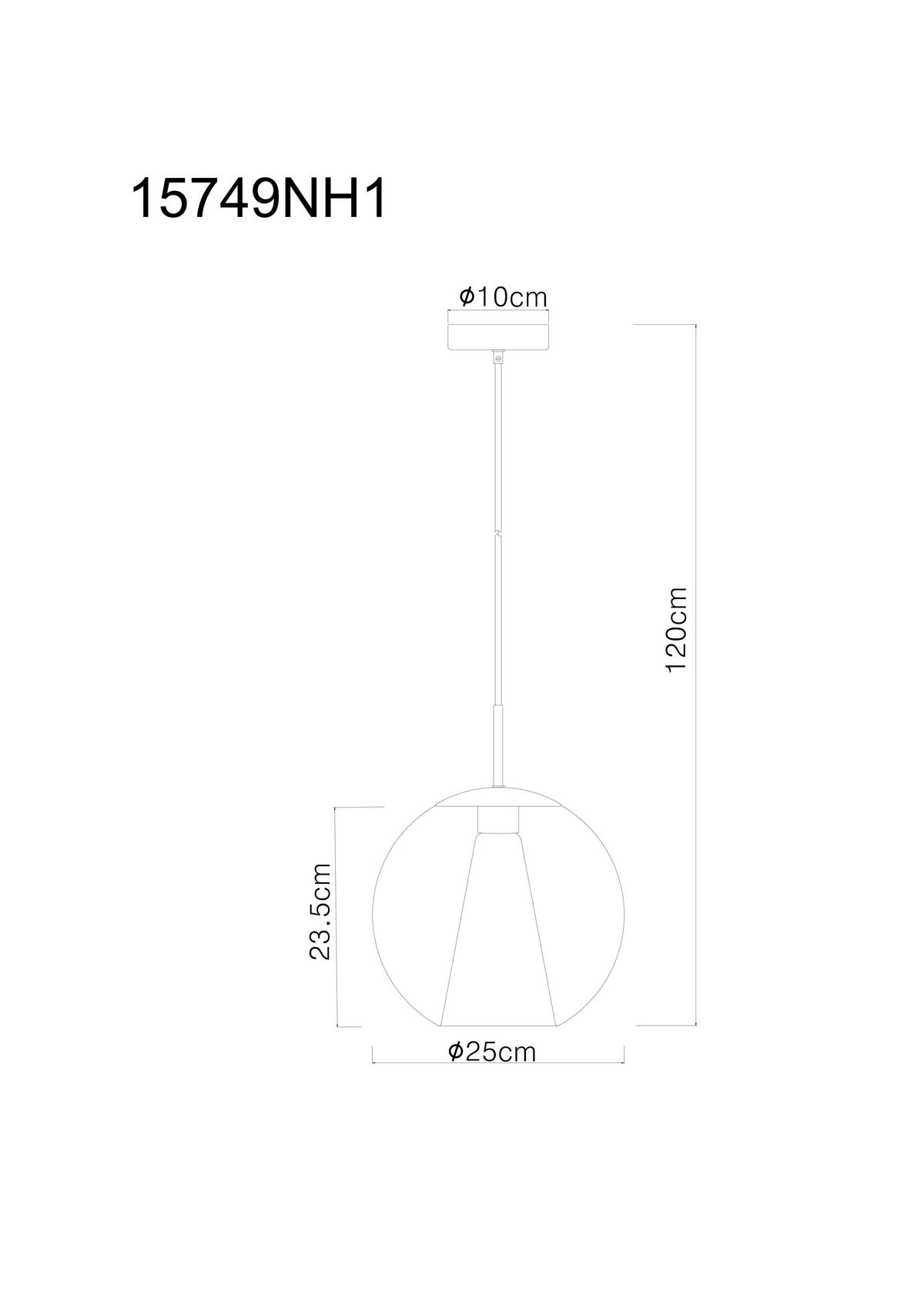 Viseća Svjetiljka Barry - bijela/boje nikla, Basics, staklo/metal (25/120cm) - Globo