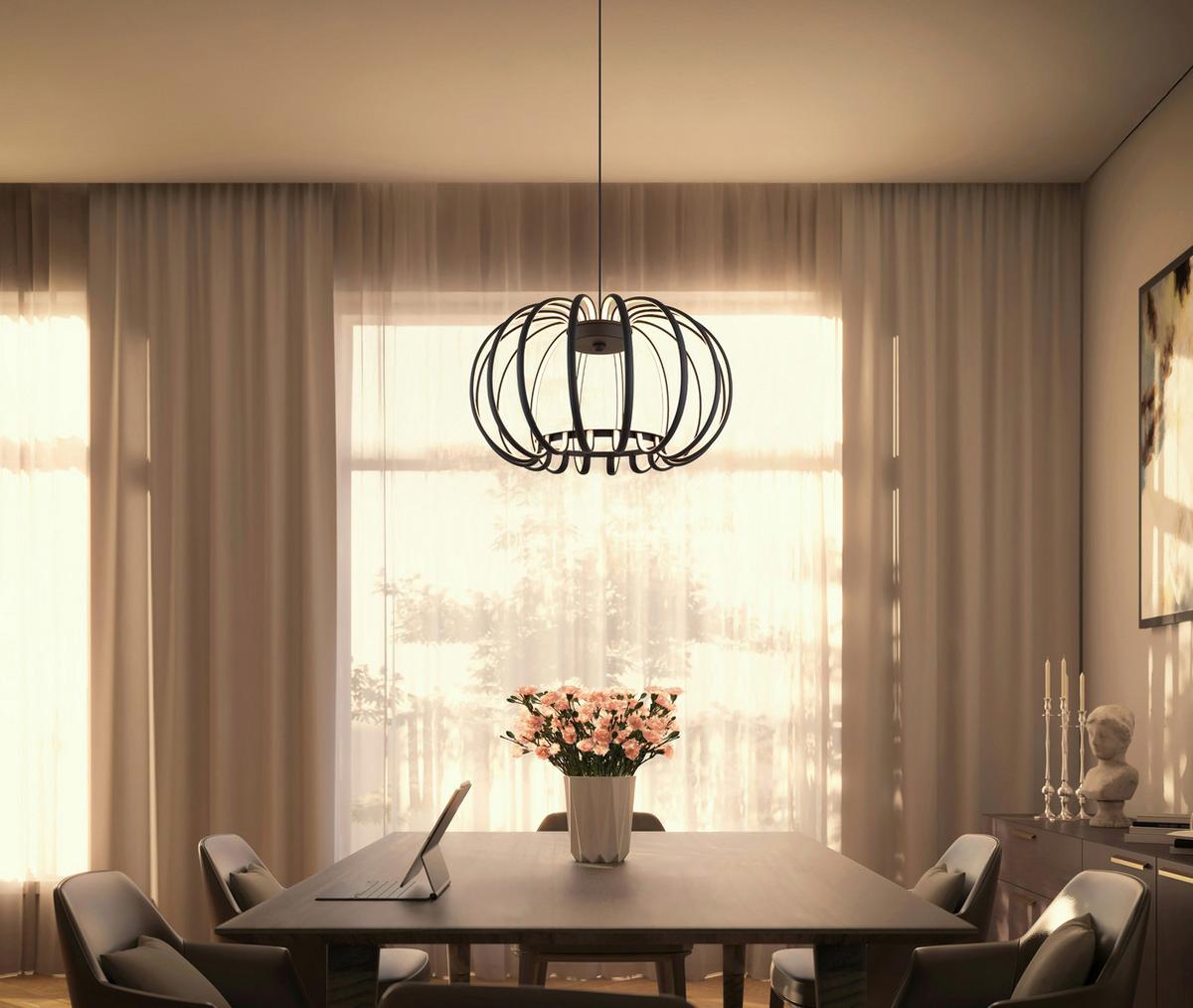 Led Svjetiljka Viseća 15946b Ribbon - bijela/crna, Design, metal/plastika (40/120cm) - Globo