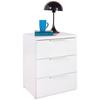 SÄNGBORD MUNDI -EXKLUSIV- - vit/vit högglans, Modern, trämaterial (49/63,5/40cm) - Mömax
