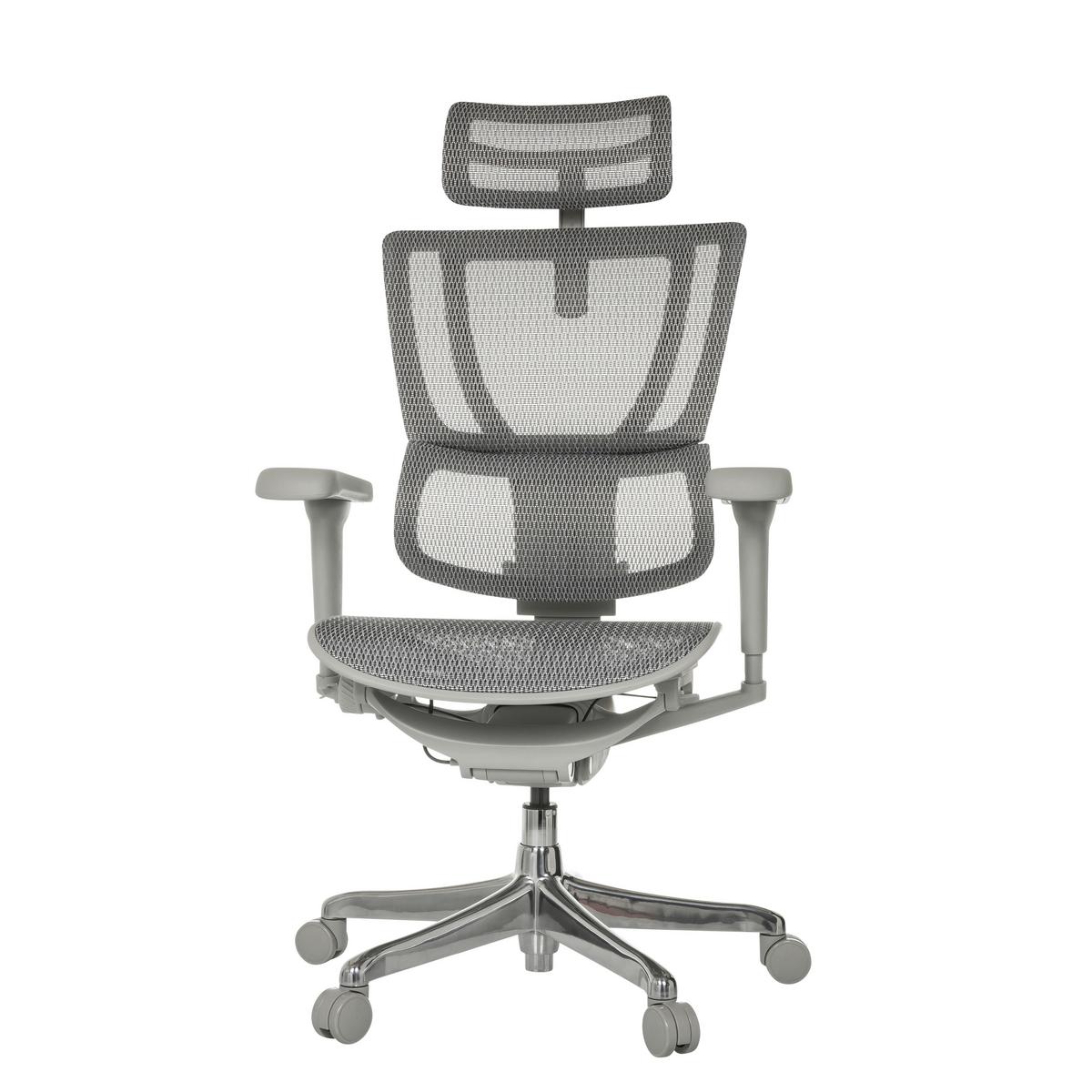 Drehstuhl Ergohuman Slim Ultra G Gen 2 Grau - Silberfarben/Grau, MODERN, Kunststoff/Textil (71/116 - 135/75cm) - MID.YOU