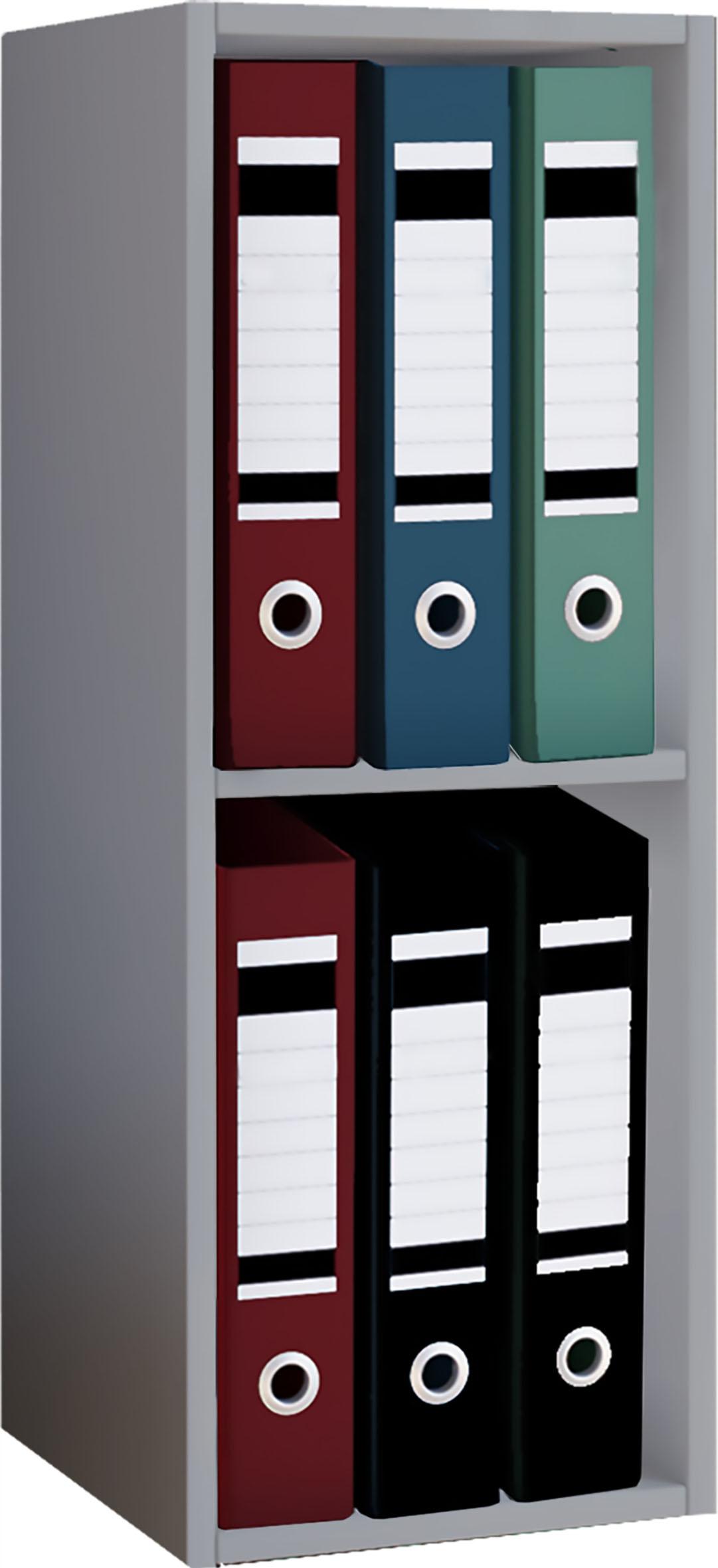 Pisarniški Regal Offas, Siva - siva, Design, leseni material (34/72/30cm) - MID.YOU