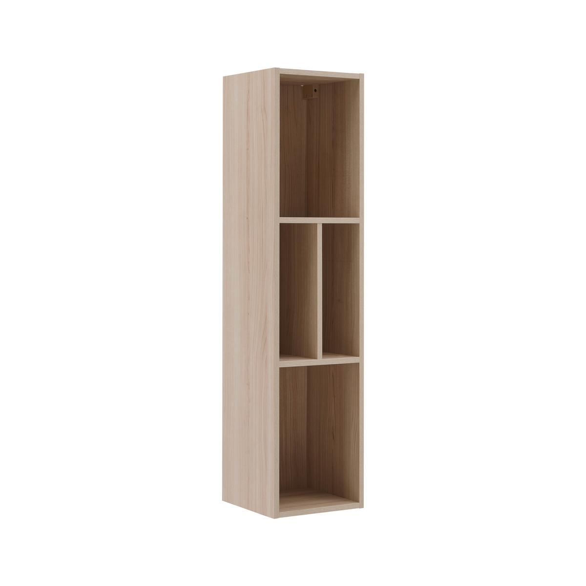 Wandregal Siena Eichefarben - Eichefarben, MODERN, Glas/Holzwerkstoff (30/125/30cm) - Premium Living