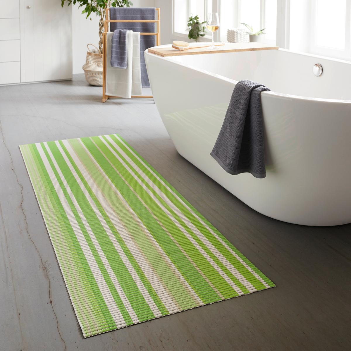 Antirutschmatte Stripe in diversen Farben - Blau/Gelb, Textil (65/180cm) - Modern Living