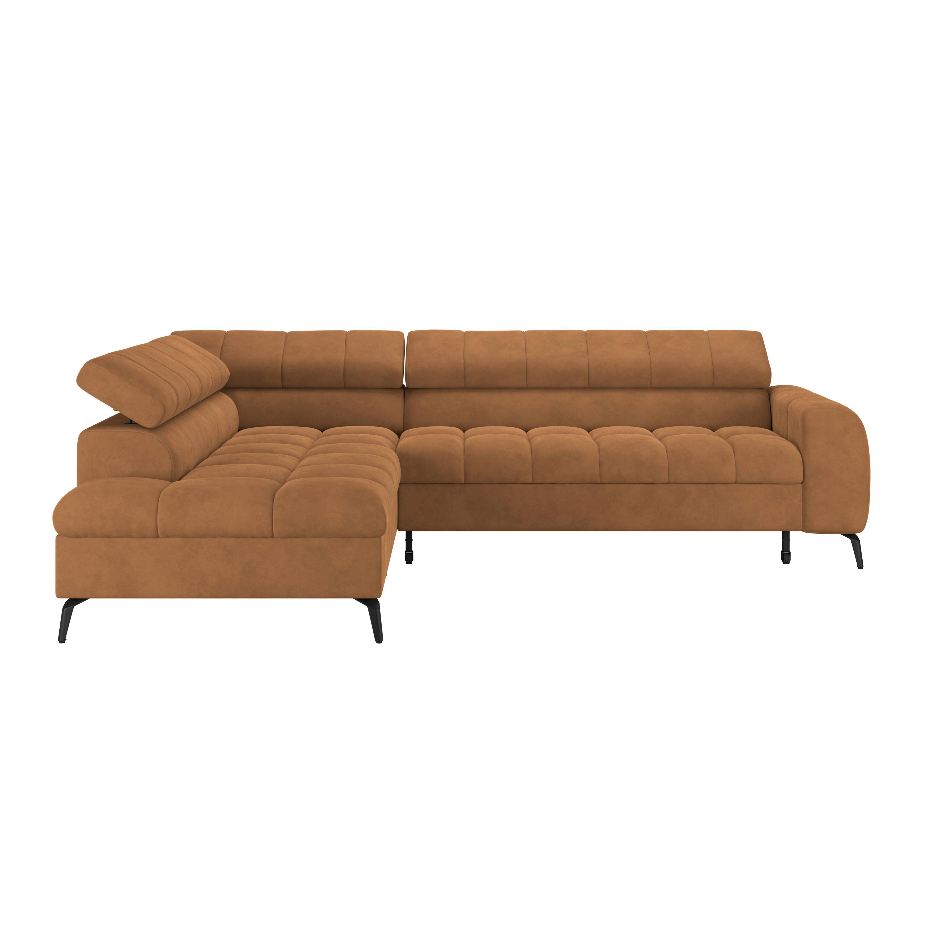 Kutna Garnitura Volf - smeđa/crna, Trend, tekstil/metal (203/261cm)