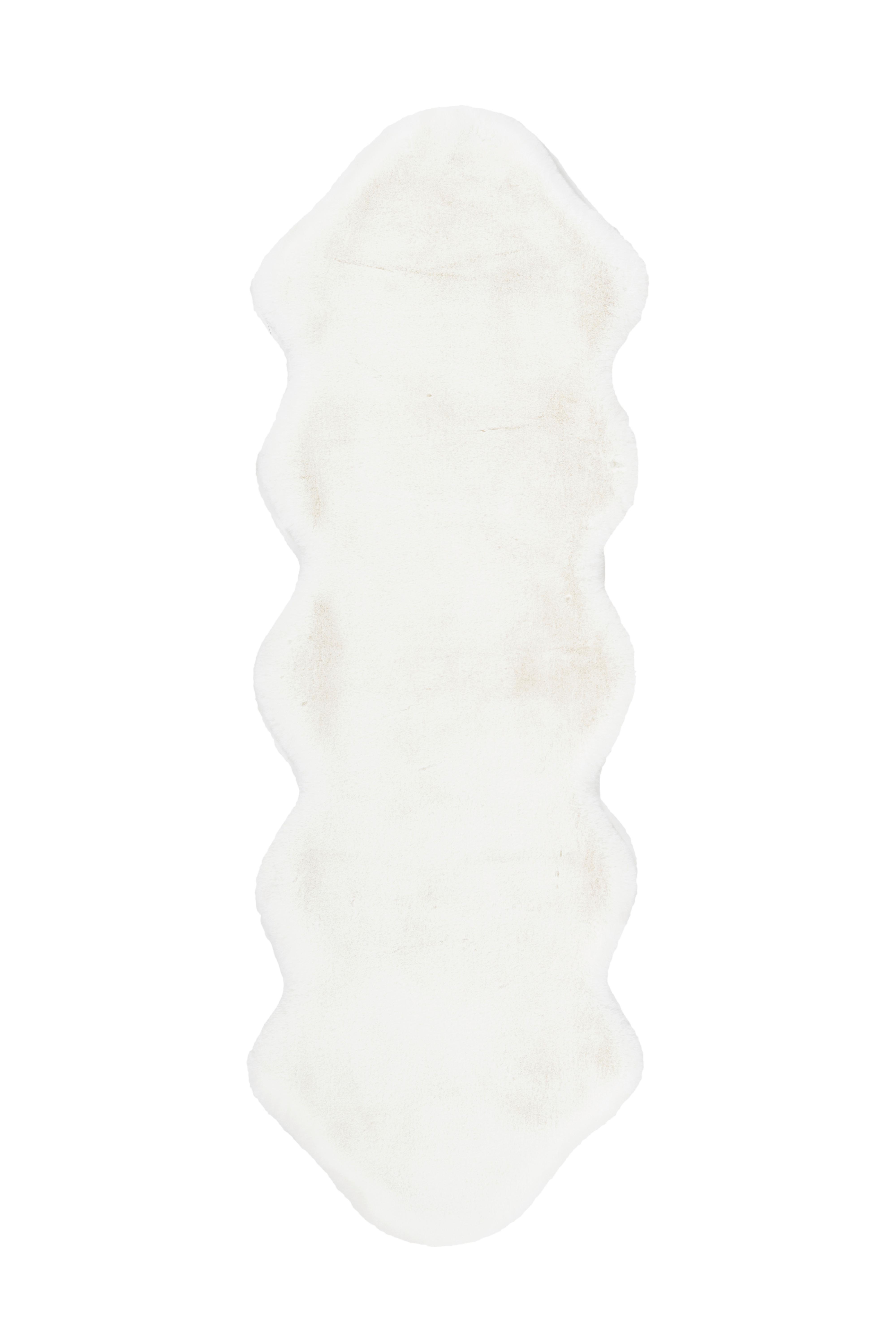 Kunstfell Kohh6-60-180-O Rabbit - Weiss, Trend, Textil (60/180cm) - Kayoom