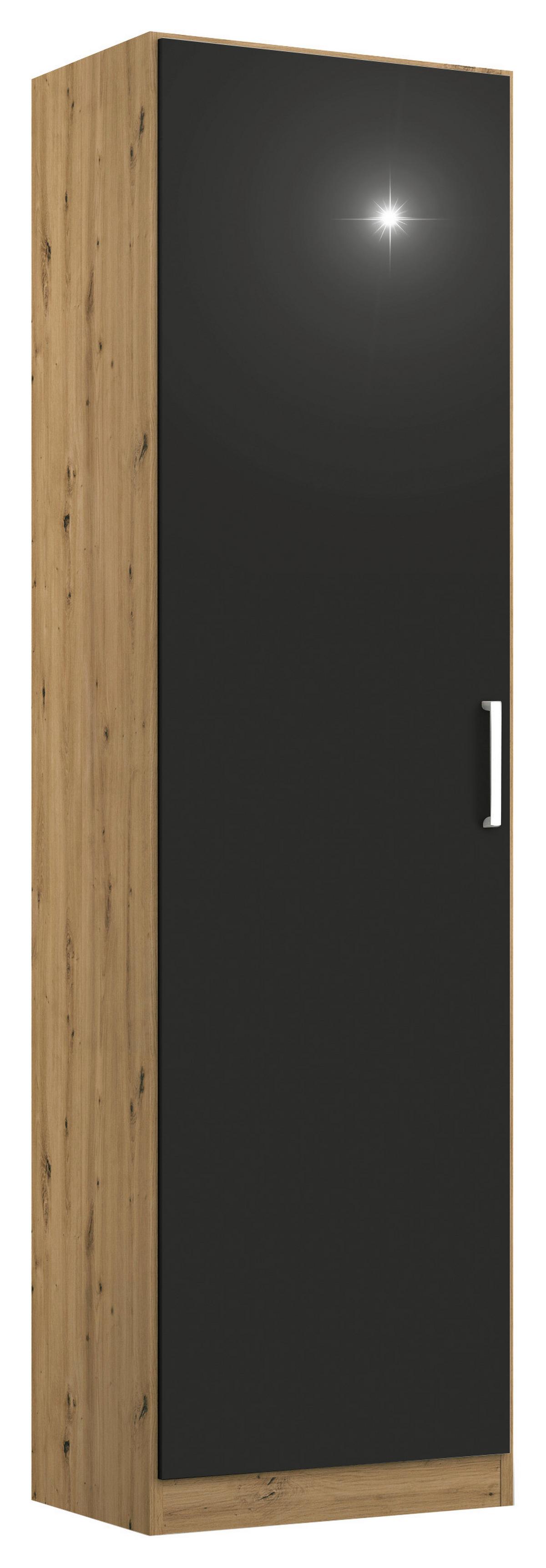Ormar S Klasičnim Vratima Berlin - siva/hrast Artisan, Moderno, drvni materijal/plastika (47/210/54cm) - Modern Living