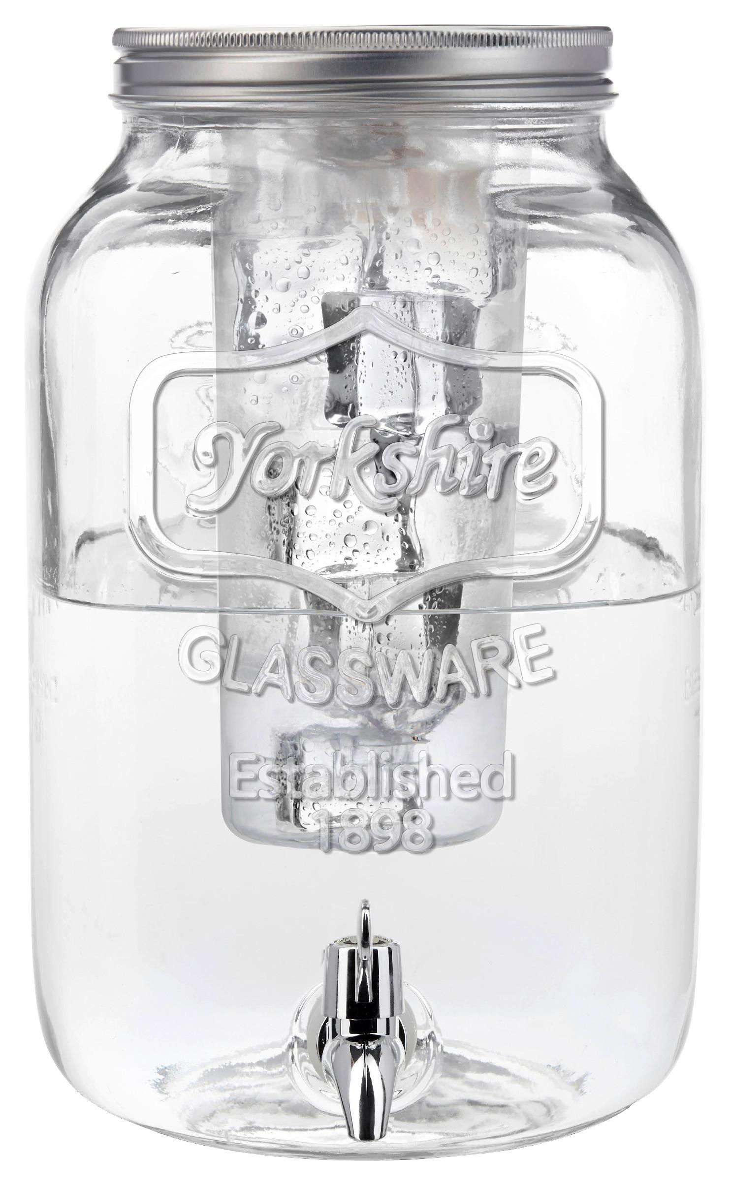 Getränkespender Marie aus Glas ca. 8l - Klar, Glas/Kunststoff (19,8/31,5cm) - Modern Living