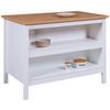Kücheninsel Sicilia Weiß/Eiche Artisan - Weiß/Eiche Artisan, MODERN, Holzwerkstoff (124/91,5/75cm) - Mömax
