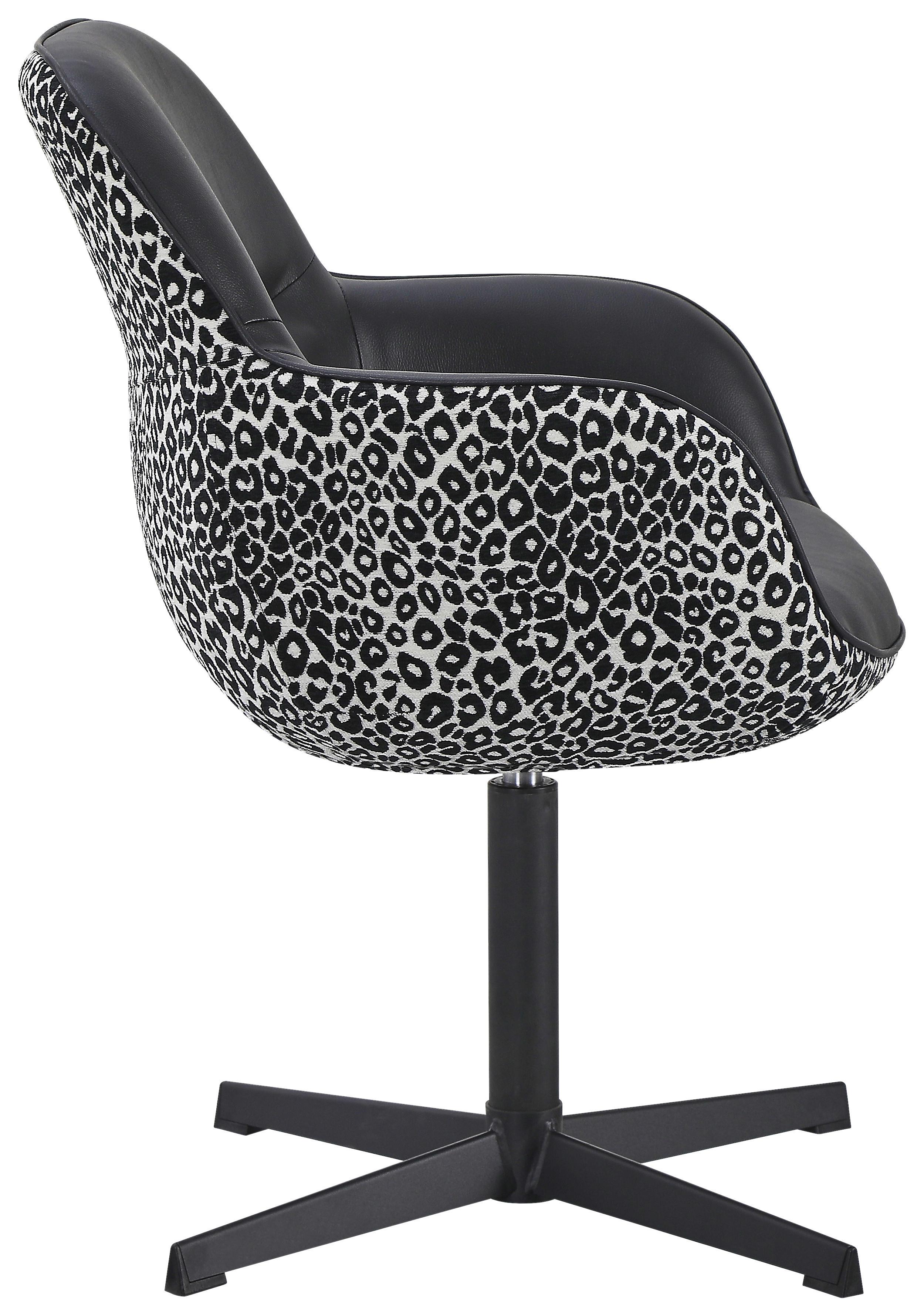 STOL MED ARMSTÖD LEONA - vit/svart, Design, metall/textil (61/87/63cm) - Mömax