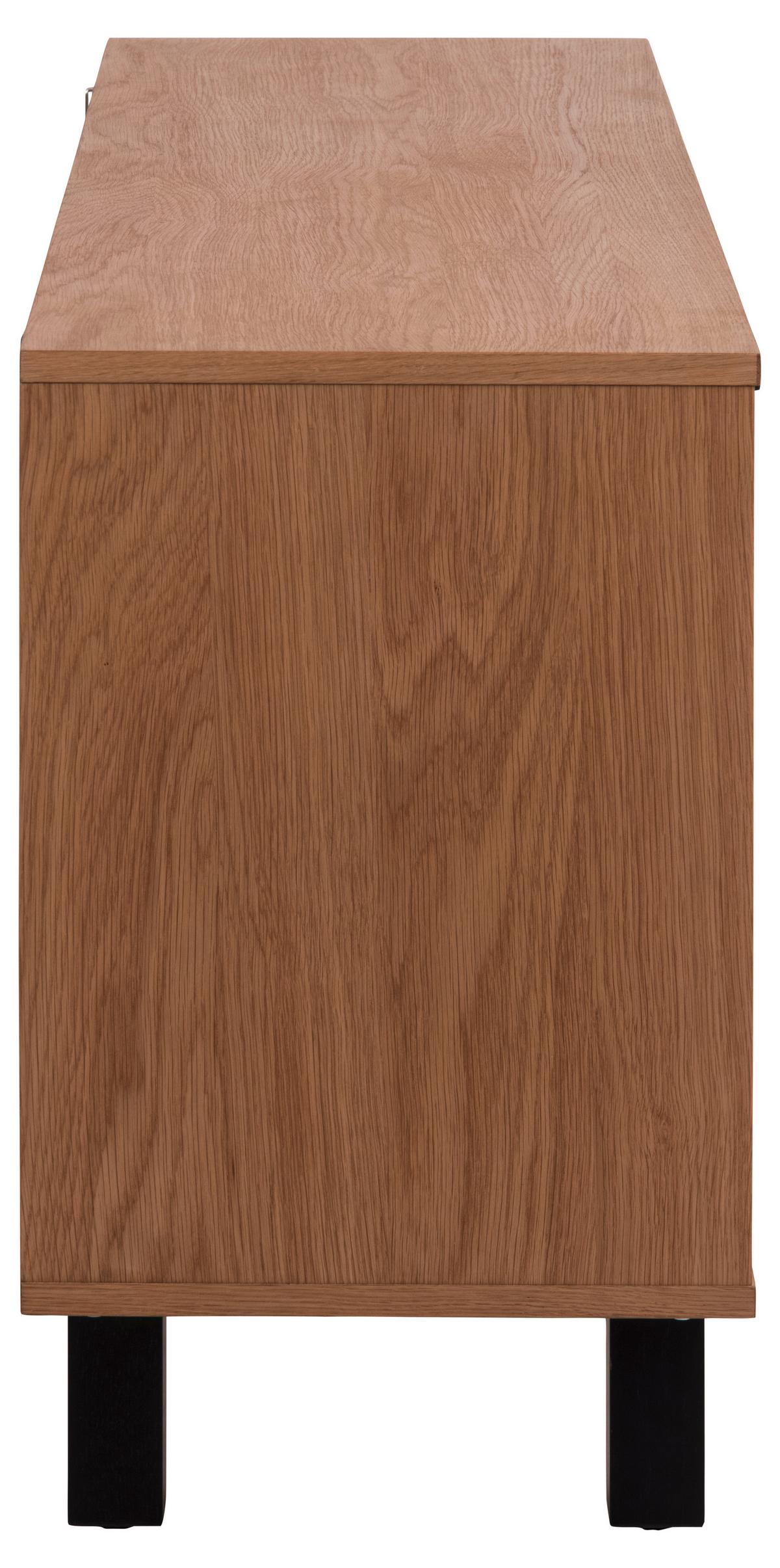 Tálalószekrény Brighton - fekete/natúr, faalapú anyag/fém (150/71/40cm)