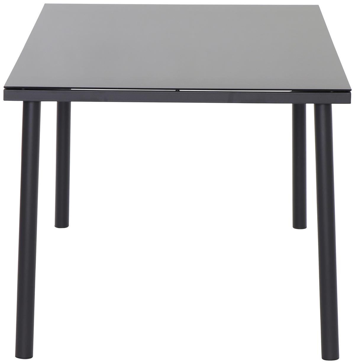 Vrtna Garnitura Torino, Siva, 7-Delno - siva, Moderno, kovina/steklo (150/74/90cm) - Beldano
