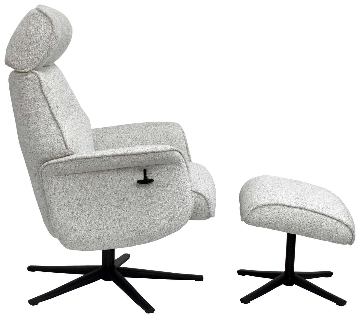 Počivalnik Mellow, Krem Barva - črna/krem barve, Design, kovina/tekstil (77/108/81cm) - Livetastic