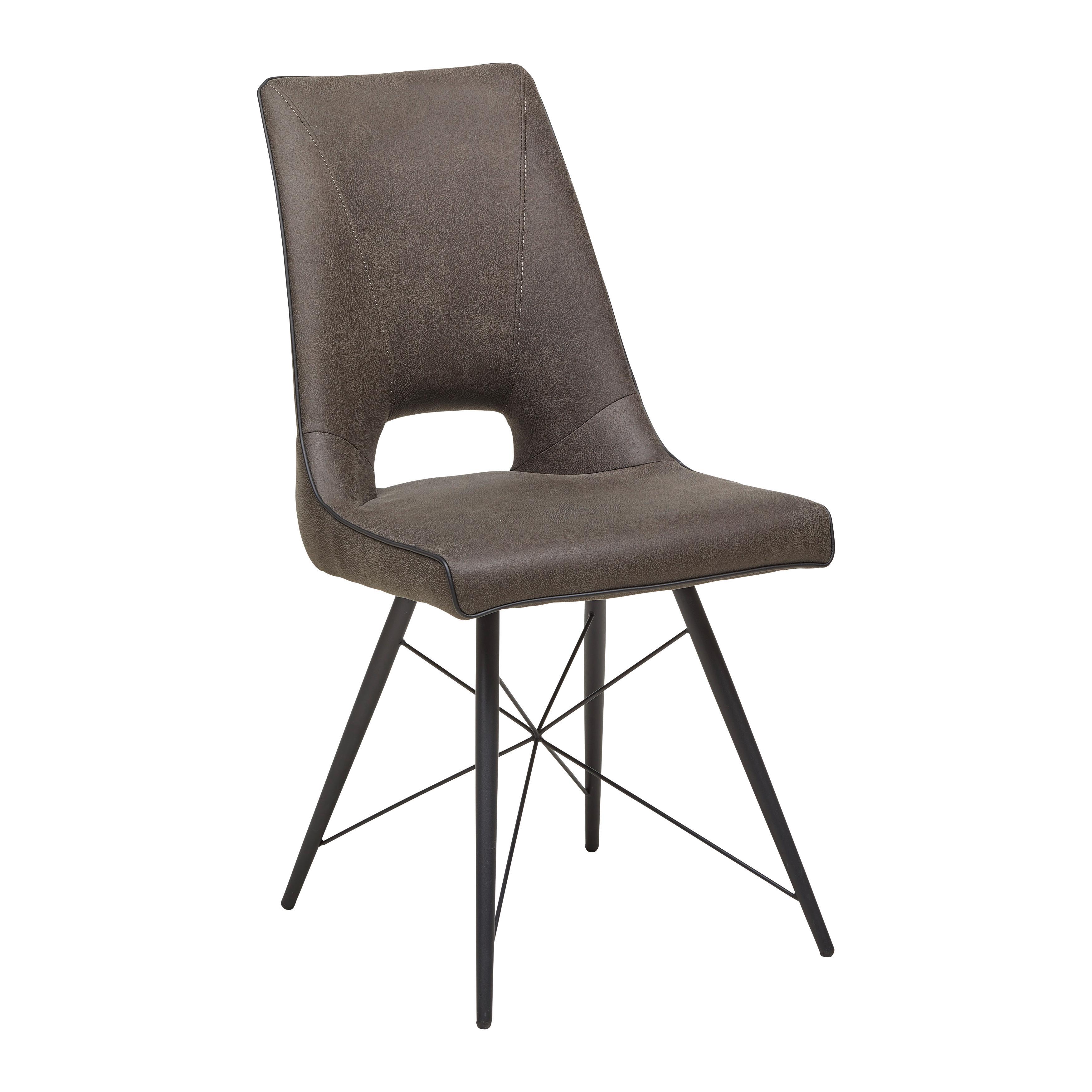 Stuhl in Grau - Schwarz/Grau, MODERN, Holz/Textil (47/91.5/62cm) - Modern Living