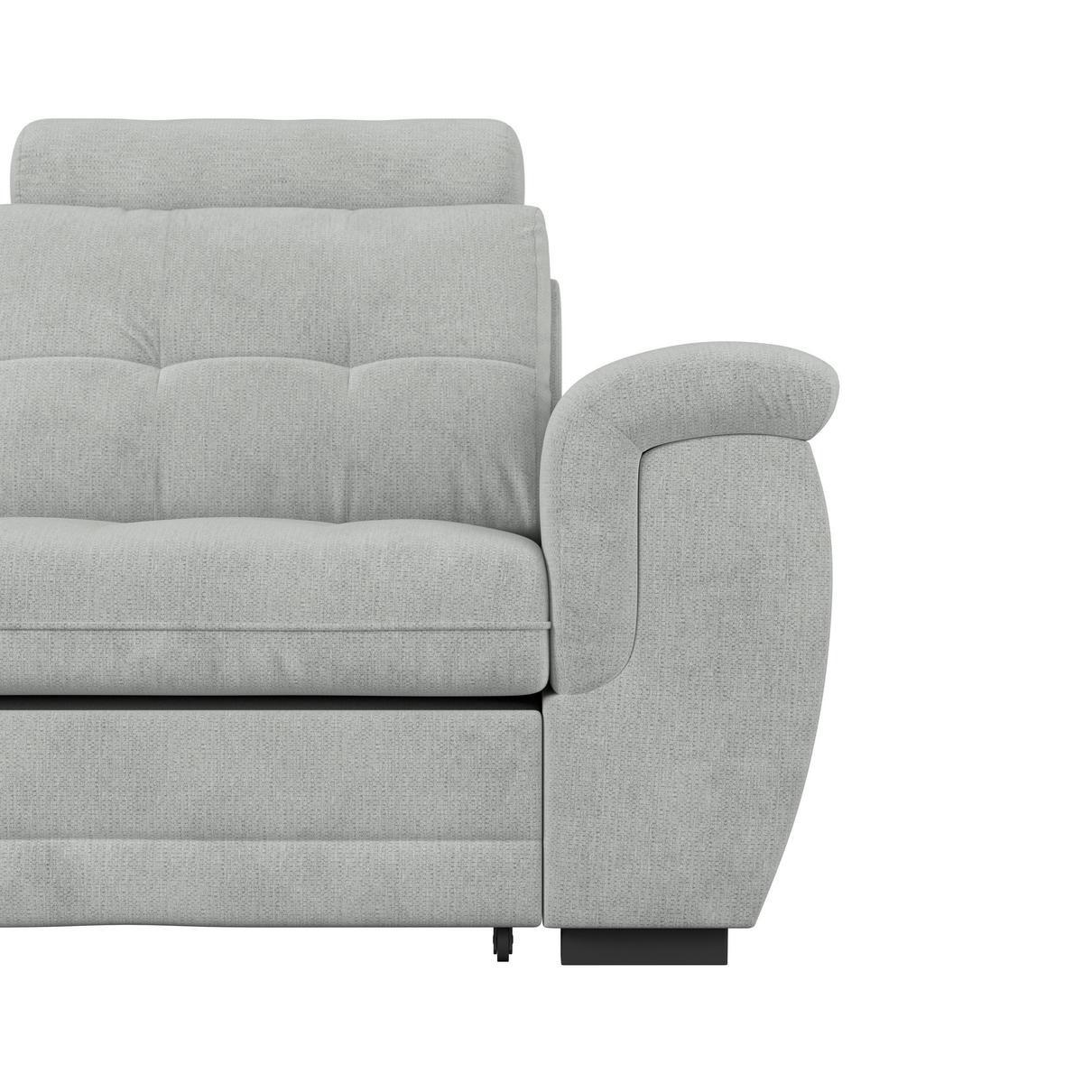 Ugaona Garnitura Falco New - sivo-bela/crna, Konvencionalno, tekstil/plastika (183/251cm) - Ondega