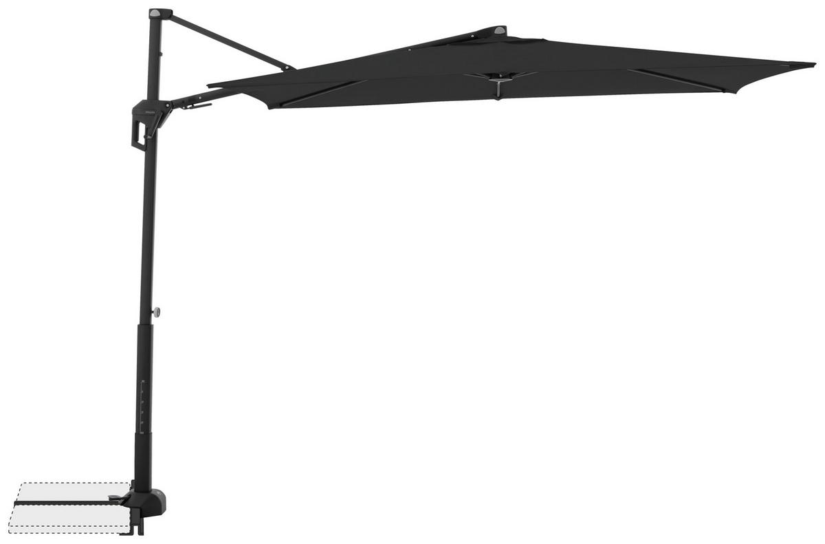 Pendelschirm Active City Schwarz ca. 240x135cm - Anthrazit/Schwarz, Basics, Textil/Metall (240/135cm) - Doppler