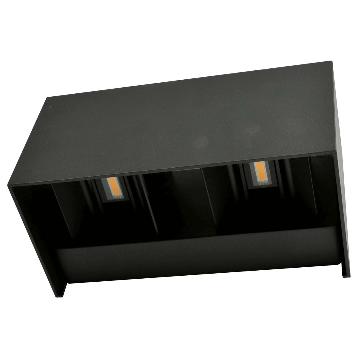 Außenwandleuchte Quad Anthrazit max. 12 Watt - Anthrazit, Design, Metall (21.5/10.8/11cm)