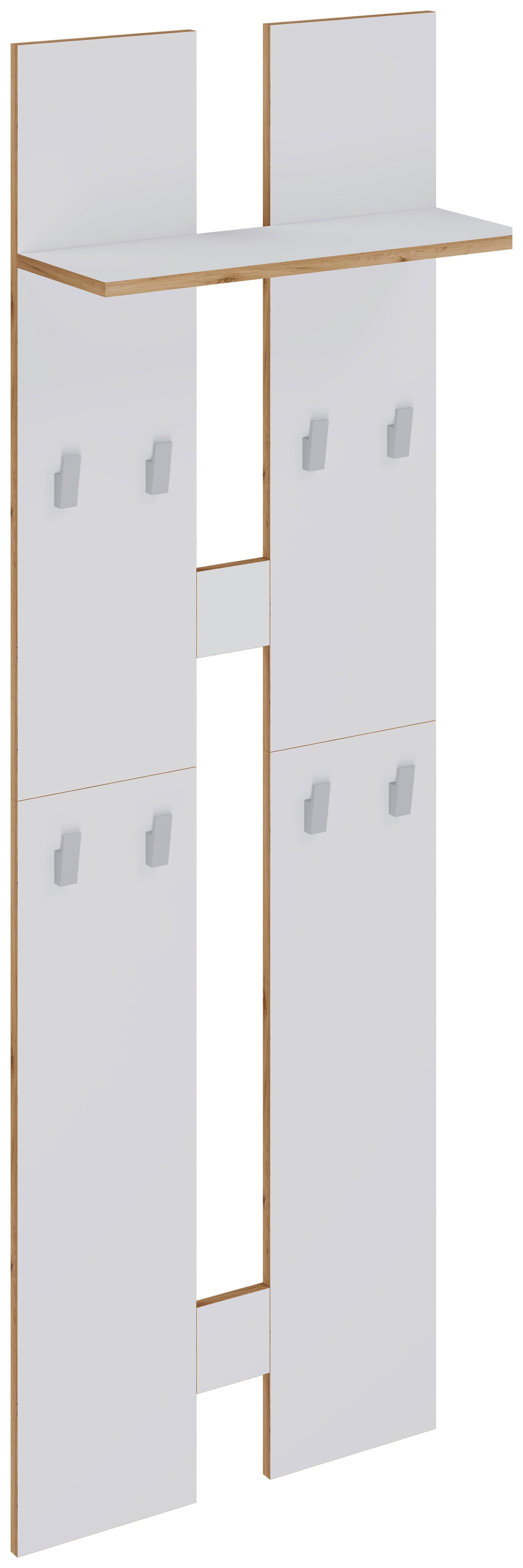 WANDGARDEROBE SALIA L - Honigeiche/Weiss, Design, Holzwerkstoff (57/170/20cm) - MID.YOU
