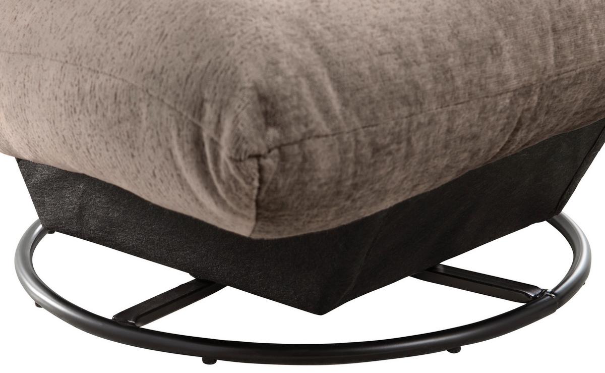 Relaxsessel Cremona Dunkelbraun - Dunkelbraun/Schwarz, Design, Textil/Metall (100/78/96cm) - Livetastic
