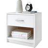 Noćni Ormarić Pepe - bijela/boje aluminija, drvni materijal/plastika (39/41/28cm) - Best Price