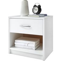 Noćni Ormarić Pepe - bijela/boje aluminija, drvni materijal/plastika (39/41/28cm) - Best Price