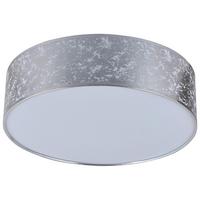 Deckeneuchte Silver Max. 10 Watt - Silberfarben, Konventionell, Textil/Metall (40/11cm) - Premium Living