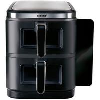 HEIßLUFTFRITTEUSE AIR FRYER DOUBLE STACK 2X 5.5L - Schwarz, Basics, Kunststoff/Metall (35/29/38cm)
