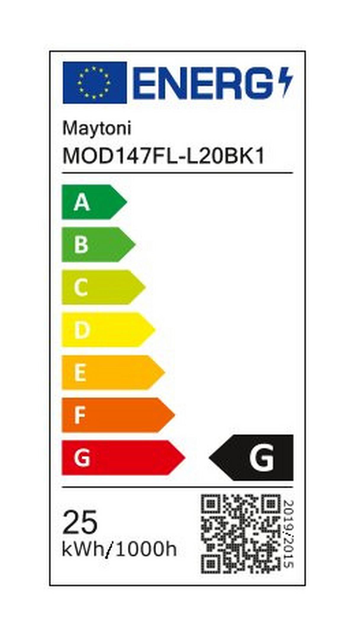 Stehleuchte Flow Schwarz max. 25 Watt - Schwarz, Trend, Metall (10/145cm) - MAYTONI