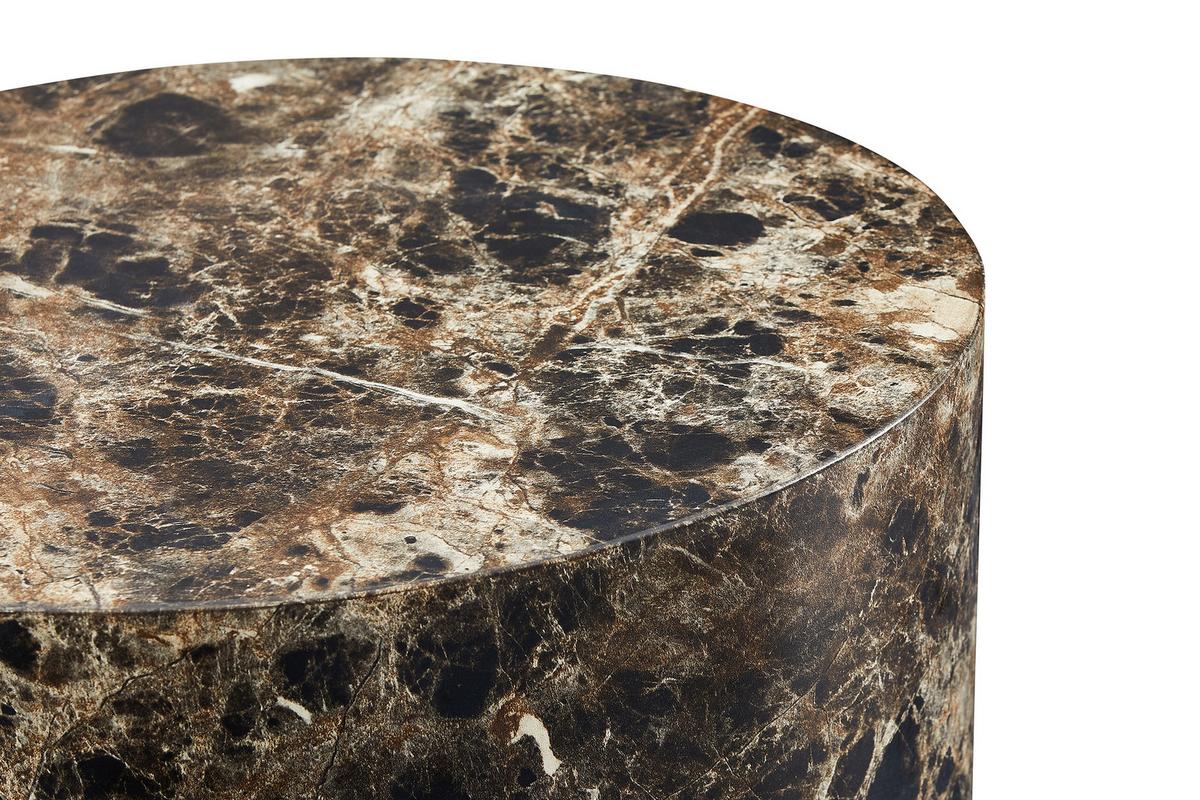 Set Klubskih Mizic Marble, Rjava, 2-Delni - rjava, Design, leseni material (48-40/33-24,5/40-33cm) - Livetastic