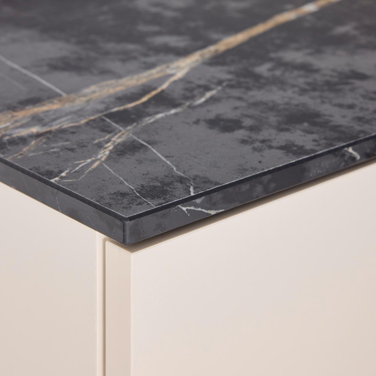 Hochschrank Liana Schiefer-/Kaschmirfarben - Anthrazit, MODERN, Holzwerkstoff/Metall (39,6/190,5/35cm) - Mömax