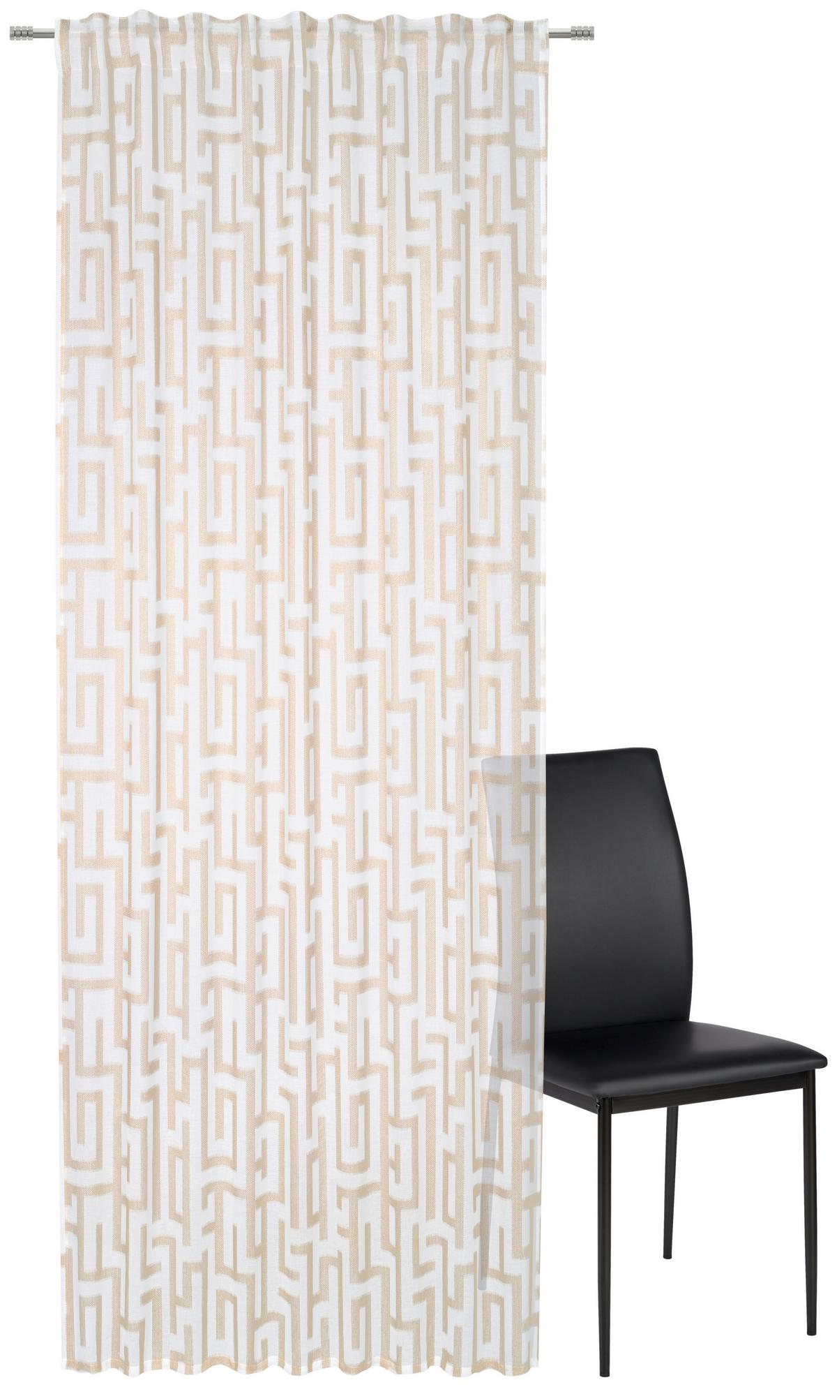 ZASŁONA GOTOWA JANNIS - beżowy, Konventionell, tkanina (135/245cm) - Esposa