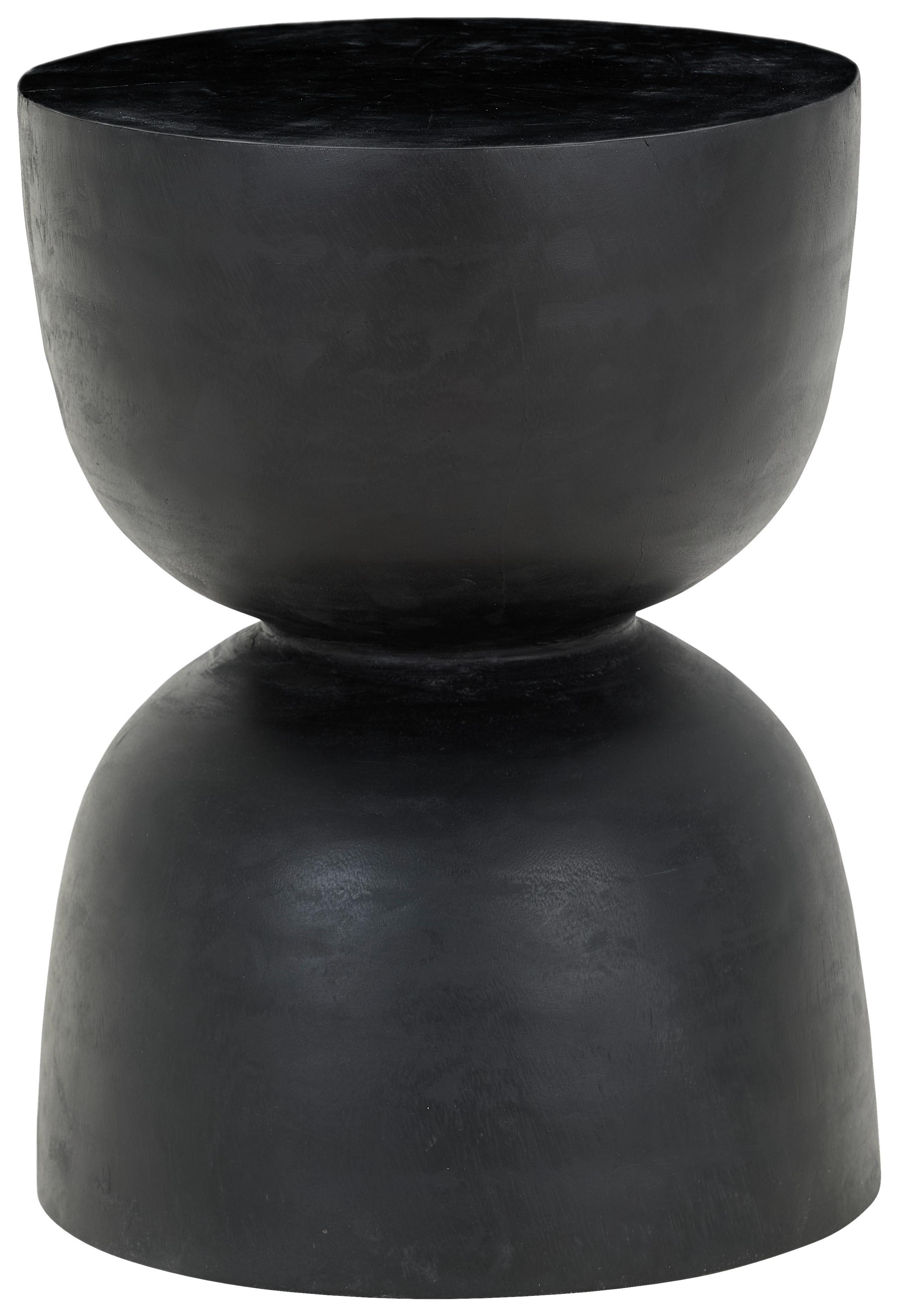 STOLIK BOCZNY HOCKER - czarny, Design, drewno (30/40/30cm) - Livetastic