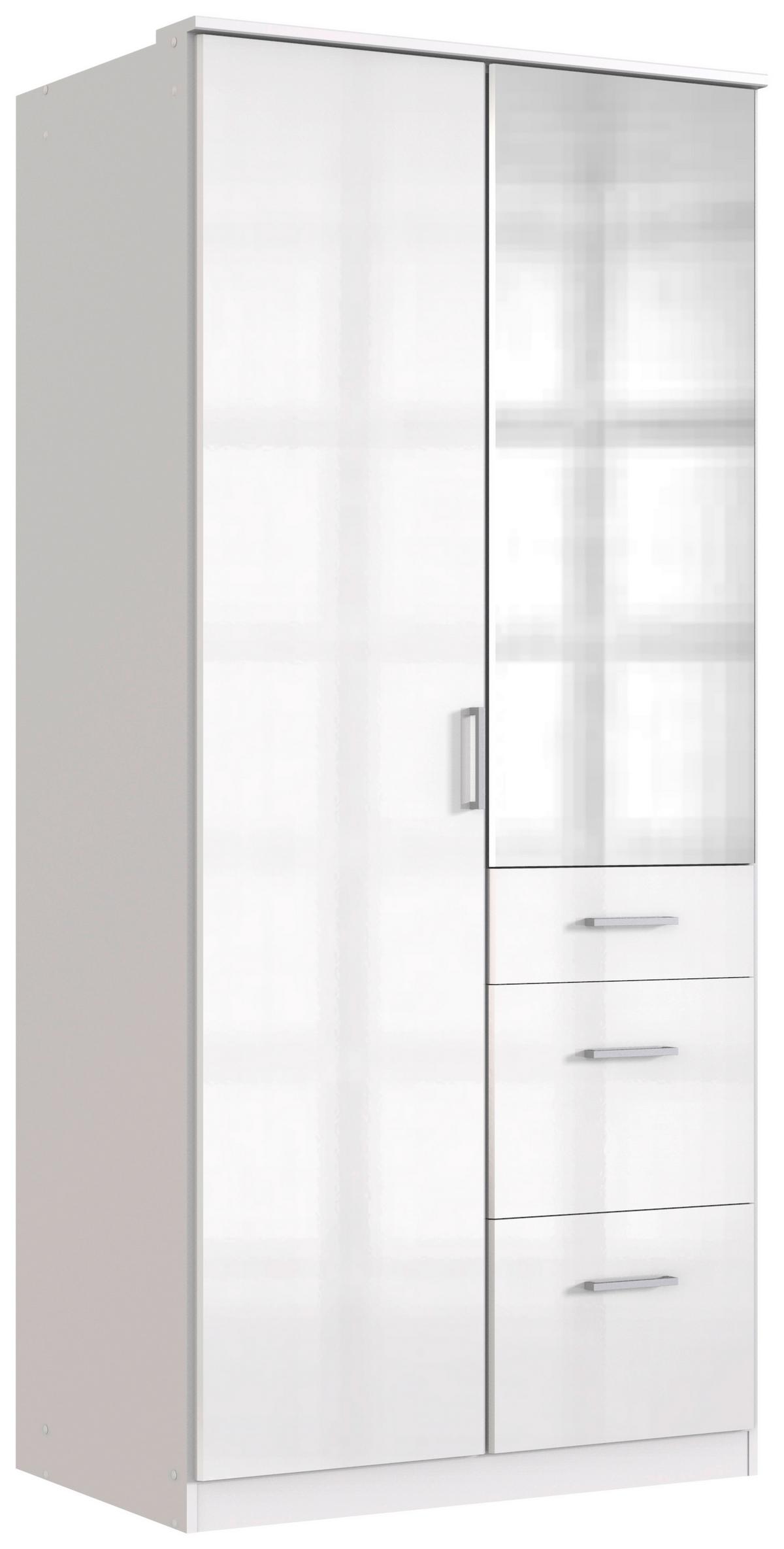 Ormar S Klasičnim Vratima Clack - bijela/srebrne boje, Basics, drvni materijal (91/199/58cm) - Modern Living