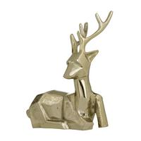 Dekohirsch Baligian Messingfarben - Messingfarben, LIFESTYLE, Metall (18,5/11,5/20cm)