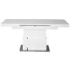 TABLE BASSE 2IN1 II - couleur inox/blanc, MODERN, matériau en bois/métal (133-170/51-77/80cm) - Mömax