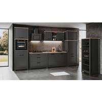 Küchenleerblock Bundle 9 o. Geräte Anthrazit - Anthrazit/Schwarz, MODERN, Glas/Holzwerkstoff (430/227/60cm) - home24