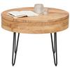 SOFFBORD STAN -TOP- -BASED- - svart/akaciefärgad, Lifestyle, metall/trä (70/70/50cm) - Based